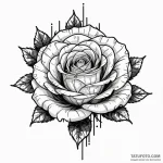 Glitchy, pixelated rose — эскиз тату (№1749787883_0, 13.06.2025 04:11) — Tatufoto.com