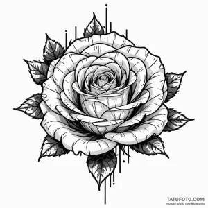 Glitchy, pixelated rose - эскиз тату (№1749787883_0, 13.06.2025 04:11) — Tatufoto.com