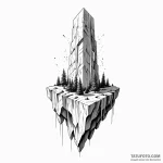 Floating data monolith — эскиз тату (№1749787947_0, 13.06.2025 04:12) — Tatufoto.com