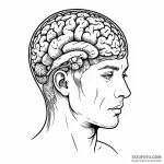 Human head with exposed holographic brain — эскиз тату (№1749788010_0, 13.06.2025 04:13) — Tatufoto.com