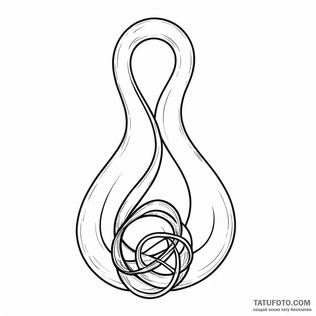 Klein bottle - эскиз тату (№1749788787_0, 13.06.2025 04:26) — Tatufoto.com