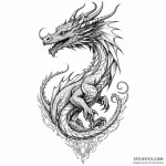 Fractal dragon – эскиз тату (№1749788917_0, 13.06.2025 04:28) — Tatufoto.com