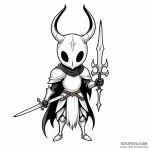 The knight from hollow knight – эскиз тату (№1749789113_0, 13.06.2025 04:31) — Tatufoto.com