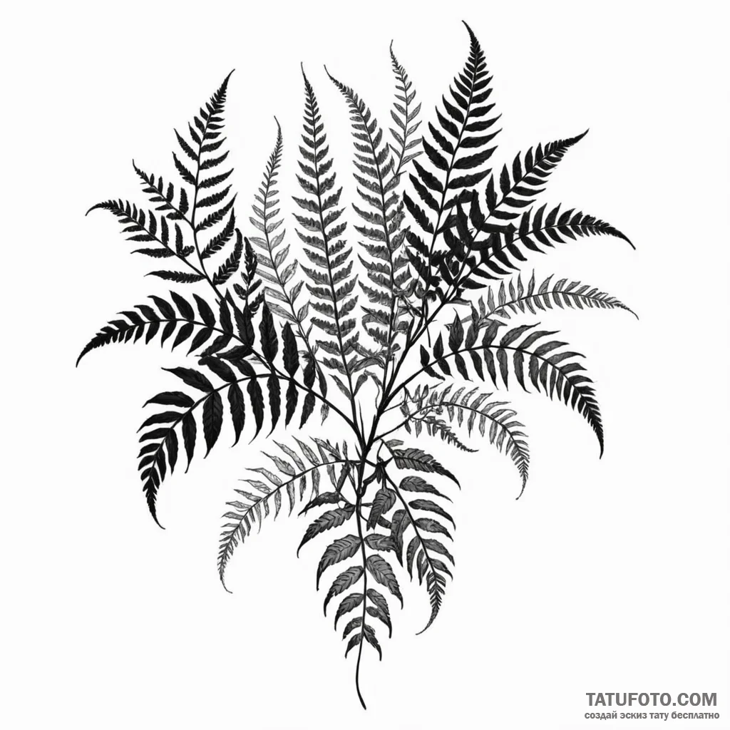 Ellie’s fern tattoo from the last of us — эскиз тату (№1749789306_0, 13.06.2025 04:35) — Tatufoto.com