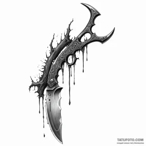 The saw cleaver from bloodborne - эскиз тату (№1749789569_0, 13.06.2025 04:39) — Tatufoto.com