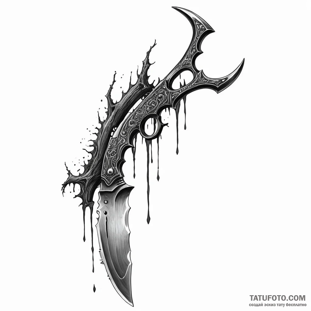 The saw cleaver from bloodborne — эскиз тату (№1749789569_0, 13.06.2025 04:39) — Tatufoto.com