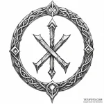 The great rune from elden ring — эскиз тату (№1749789696_0, 13.06.2025 04:41) — Tatufoto.com