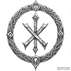 The great rune from elden ring - эскиз тату (№1749789696_0, 13.06.2025 04:41) — Tatufoto.com
