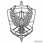 The scout regiment logo from attack on titan — эскиз тату (№1749789904_0, 13.06.2025 04:45) — Tatufoto.com