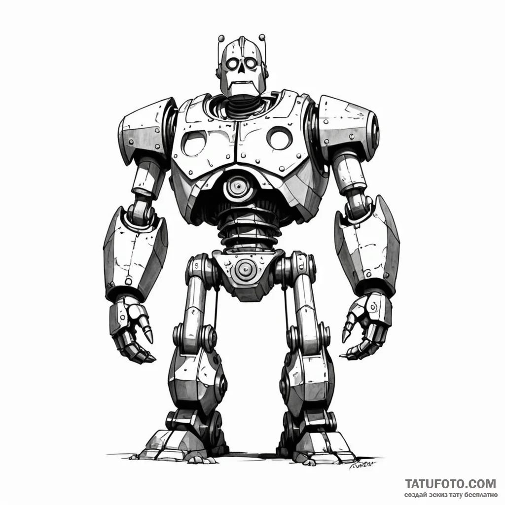 The iron giant — эскиз тату (№1749790574_0, 13.06.2025 04:56) — Tatufoto.com