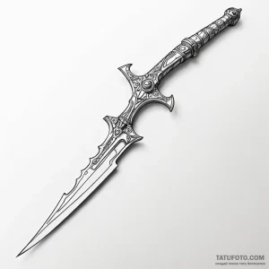 The crysknife from dune - эскиз тату (№1749790703_0, 13.06.2025 04:58) — Tatufoto.com