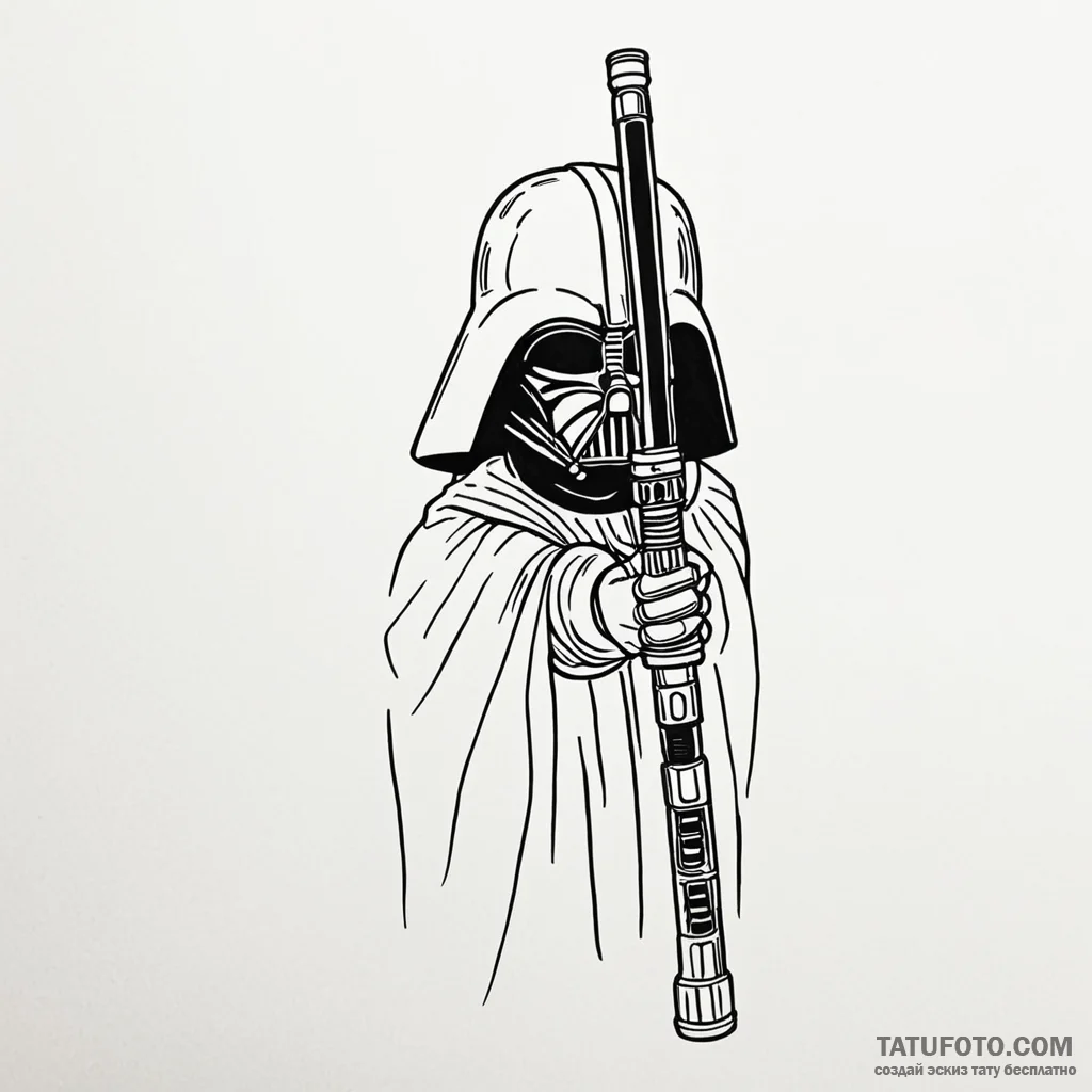 A lightsaber hilt (specific, e.g., luke's or... - эскиз тату (№1749790831_0, 13.06.2025 05:00) — Tatufoto.com