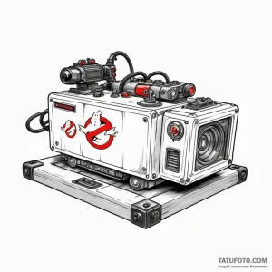 A ghostbusters ghost trap - эскиз тату (№1749791286_0, 13.06.2025 05:08) — Tatufoto.com