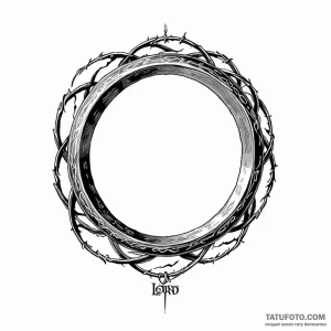 The "one ring" inscription from lord of the r... - эскиз тату (№1749791356_0, 13.06.2025 05:09) — Tatufoto.com