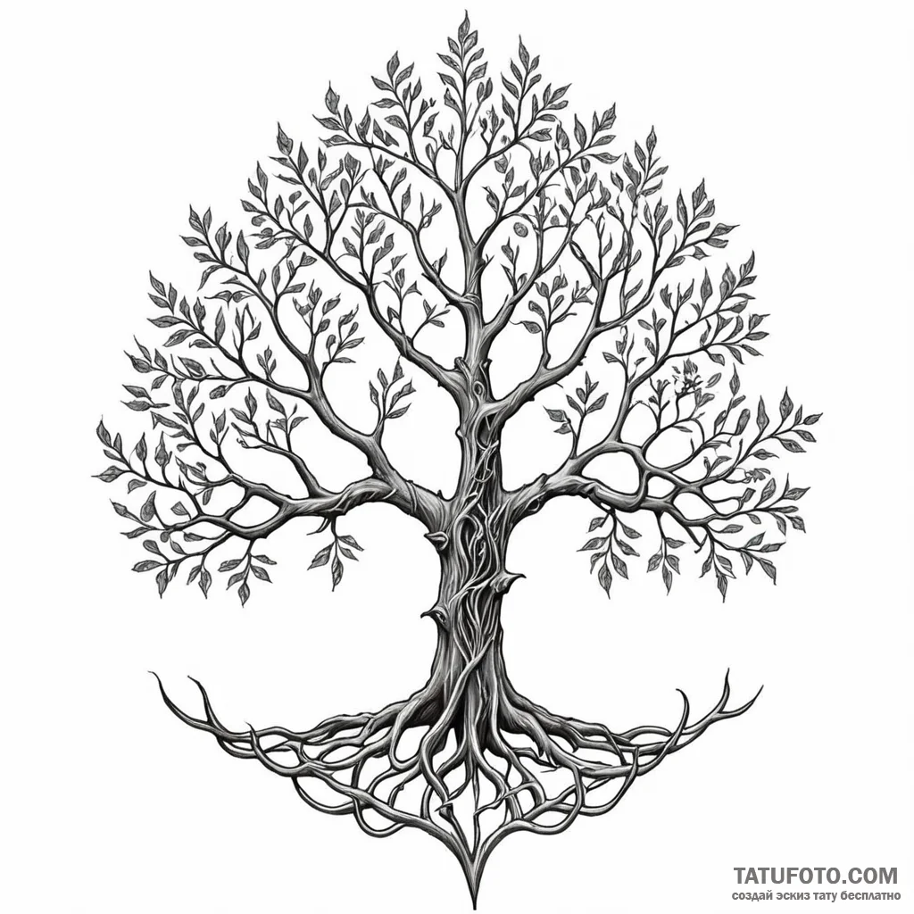 The white tree of gondor — эскиз тату (№1749791427_0, 13.06.2025 05:10) — Tatufoto.com