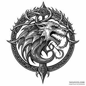 A house sigil from game of thrones (e.g., sta... - эскиз тату (№1749791563_0, 13.06.2025 05:12) — Tatufoto.com