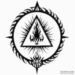 The hellfire club logo from stranger things — эскиз тату (№1749791693_0, 13.06.2025 05:14) — Tatufoto.com