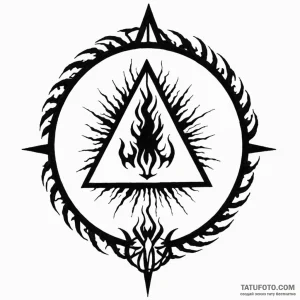 The hellfire club logo from stranger things - эскиз тату (№1749791693_0, 13.06.2025 05:14) — Tatufoto.com