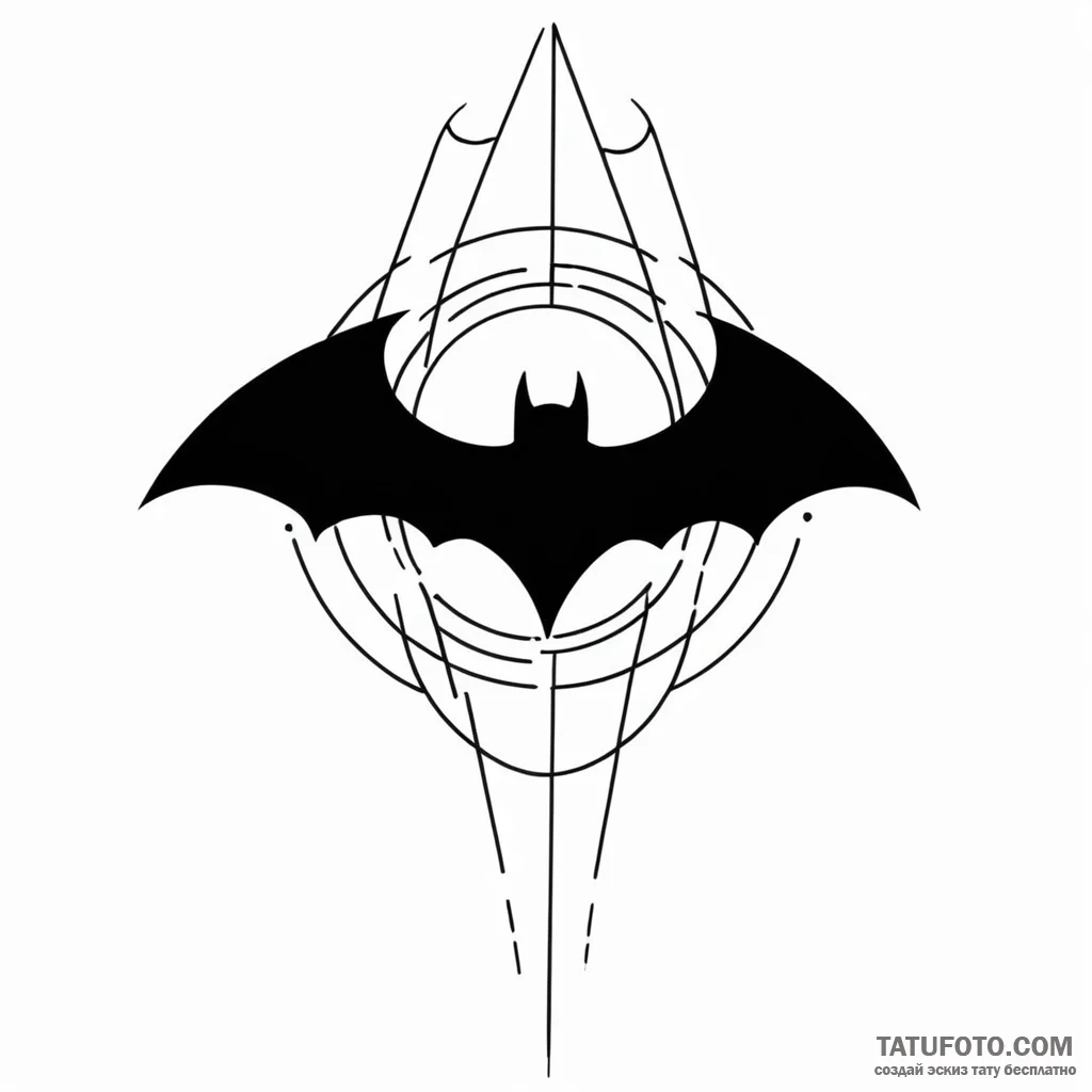 The bat-signal in the sky - эскиз тату (№1749791823_0, 13.06.2025 05:17) — Tatufoto.com