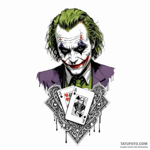 The joker's playing card - эскиз тату (№1749791890_0, 13.06.2025 05:18) — Tatufoto.com