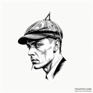 The peaky blinders' razor blade cap - эскиз тату (№1749791955_0, 13.06.2025 05:19) — Tatufoto.com