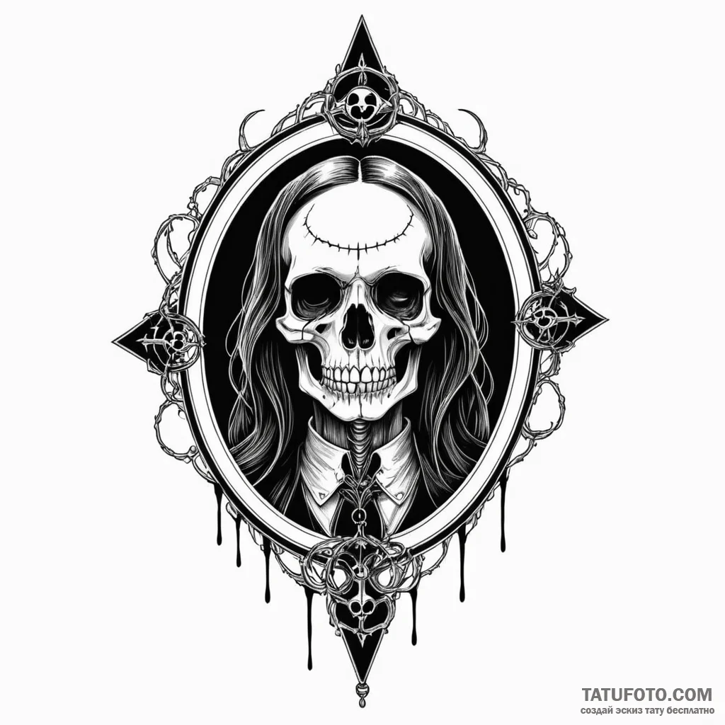 мрачная эстетика и готика (dark academia, mac… — эскиз тату (№1749792346_0, 13.06.2025 05:25) — Tatufoto.com
