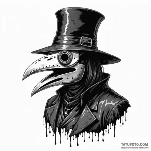 A plague doctor mask (is there, but can be a... - эскиз тату (№1749792412_0, 13.06.2025 05:26) — Tatufoto.com