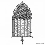 A single gothic cathedral window — эскиз тату (№1749792607_0, 13.06.2025 05:30) — Tatufoto.com
