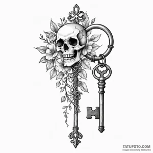 A skeleton key - эскиз тату (№1749792868_0, 13.06.2025 05:34) — Tatufoto.com