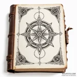 An old, leather-bound grimoire — эскиз тату (№1749794393_0, 13.06.2025 05:59) — Tatufoto.com