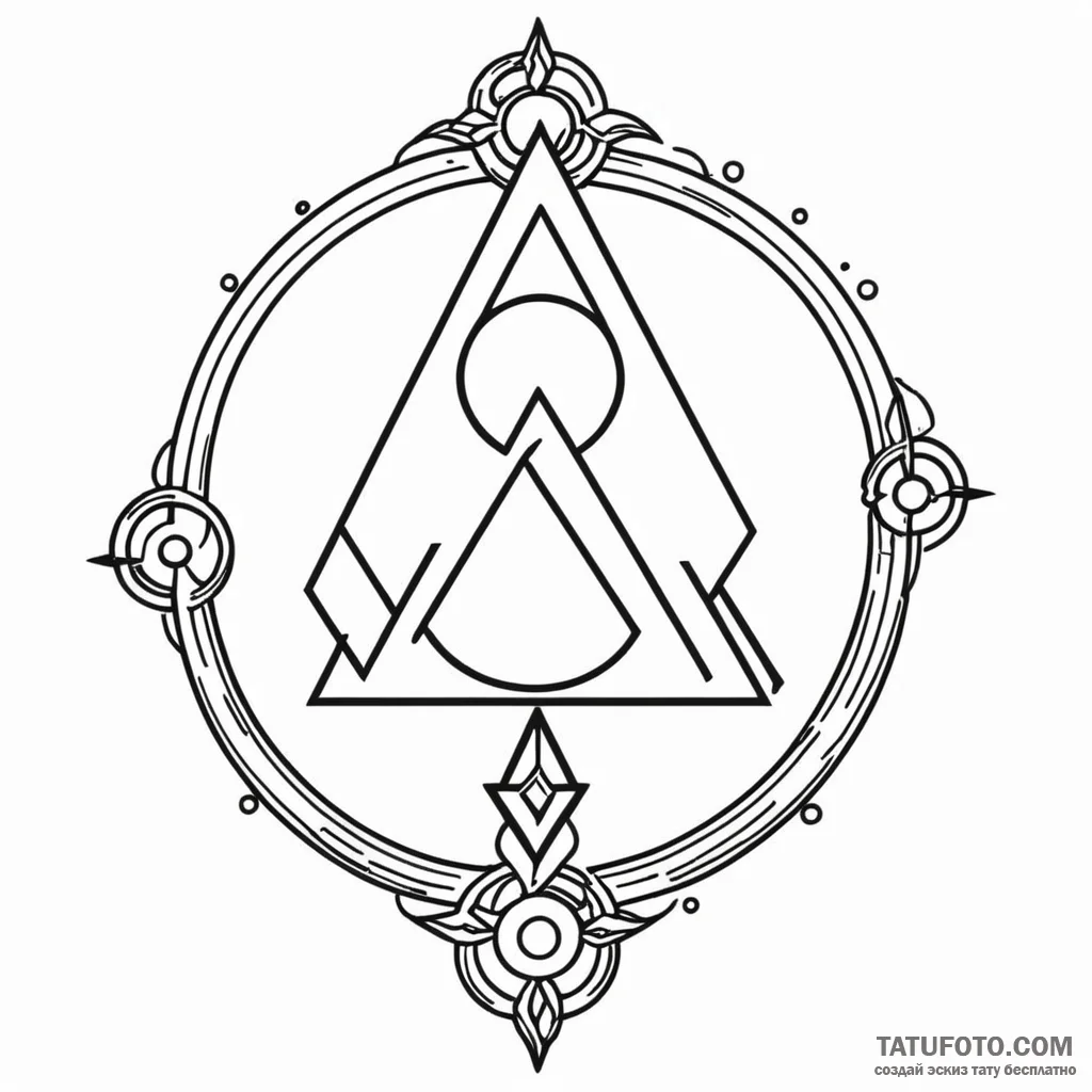 The alchemical symbol for sulfur - эскиз тату (№1749794459_0, 13.06.2025 06:00) — Tatufoto.com