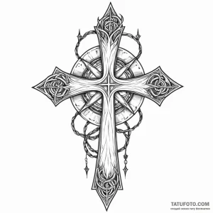 The leviathan cross - эскиз тату (№1749794525_0, 13.06.2025 06:02) — Tatufoto.com