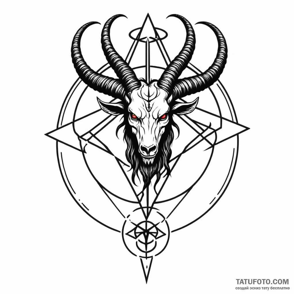 Baphomet symbol - эскиз тату (№1749794590_0, 13.06.2025 06:03) — Tatufoto.com