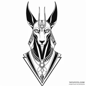 Art deco anubis - эскиз тату (№1749795043_0, 13.06.2025 06:10) — Tatufoto.com