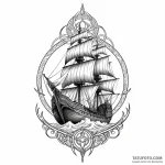 The ship naglfar from norse mythology — эскиз тату (№1749796108_0, 13.06.2025 06:28) — Tatufoto.com