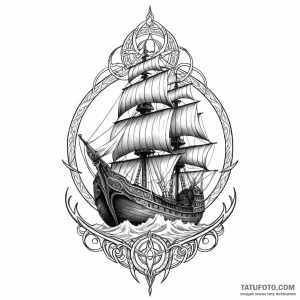 The ship naglfar from norse mythology - эскиз тату (№1749796108_0, 13.06.2025 06:28) — Tatufoto.com