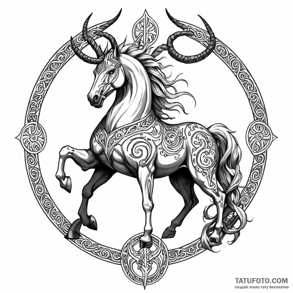 Sleipnir, odin’s eight-legged horse — эскиз тату (№1749796309_0, 13.06.2025 06:31) — Tatufoto.com