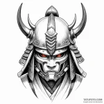 A samurai warrior’s helmet (kabuto) — эскиз тату (№1749796375_0, 13.06.2025 06:32) — Tatufoto.com