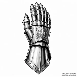 A medieval knight's gauntlet - эскиз тату (№1749796707_0, 13.06.2025 06:38) — Tatufoto.com
