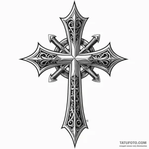 A templar knight's cross - эскиз тату (№1749796837_0, 13.06.2025 06:40) — Tatufoto.com