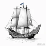 A greek trireme ship — эскиз тату (№1749796902_0, 13.06.2025 06:41) — Tatufoto.com