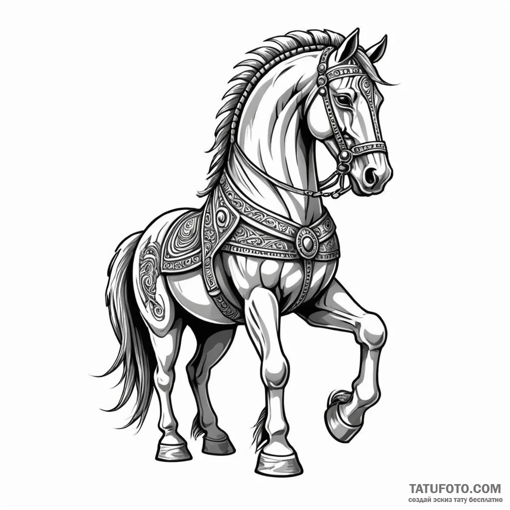 The trojan horse - эскиз тату (№1749796967_0, 13.06.2025 06:42) — Tatufoto.com