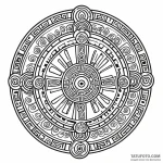 A mayan calendar stone — эскиз тату (№1749797031_0, 13.06.2025 06:43) — Tatufoto.com