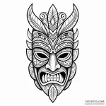 A polynesian tiki mask — эскиз тату (№1749797164_0, 13.06.2025 06:46) — Tatufoto.com