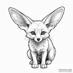A fennec fox with large ears — эскиз тату (№1749798708_0, 13.06.2025 07:11) — Tatufoto.com