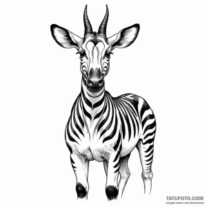 An okapi - эскиз тату (№1749798837_0, 13.06.2025 07:13) — Tatufoto.com