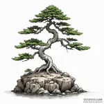 A bonsai tree on a cliff edge (is there, but… — эскиз тату (№1749799158_0, 13.06.2025 07:19) — Tatufoto.com