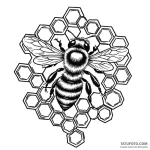 A bee on a honeycomb (is there, but can be cl… — эскиз тату (№1749799669_0, 13.06.2025 07:27) — Tatufoto.com