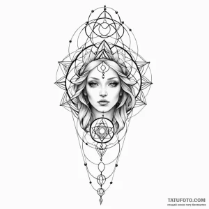 Sacred geometry sleeve - эскиз тату (№1749800133_0, 13.06.2025 07:35) — Tatufoto.com