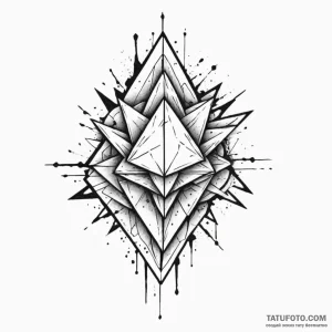 A shattered geometric shape - эскиз тату (№1749800398_0, 13.06.2025 07:39) — Tatufoto.com
